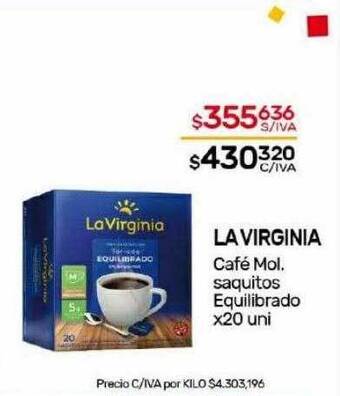Nini Mayorista La virginia café mol. saquitos equilibrado oferta