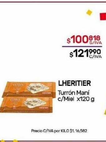 Nini Mayorista Lheritier turrón maní c miel oferta