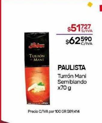 Nini Mayorista Paulista turrón mani semiblando oferta