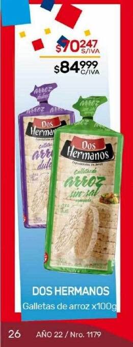 Nini Mayorista Dos hermanos galletas de arroz oferta