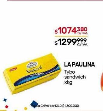 Nini Mayorista La paulina tybo sandwich oferta