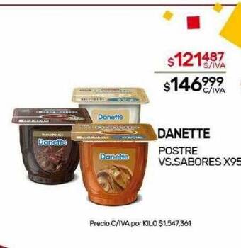 Nini Mayorista Danette postre vs sabores oferta