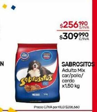 Nini Mayorista Sabrositos adulto mix car pollo cerdo oferta