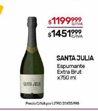 Nini Mayorista Santa julia espumante extra brut oferta