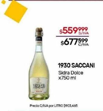 Nini Mayorista 1930 saccani sidra dolce oferta