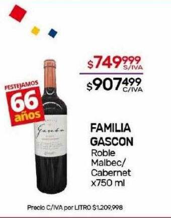 Nini Mayorista Familia gascon roble malbec cabernet oferta
