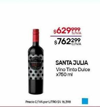 Nini Mayorista Santa julia vino tinto dulce oferta