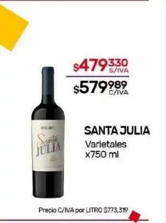 Nini Mayorista Santa julia varietales oferta