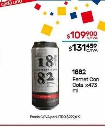 Nini Mayorista 1882 fernet con cola oferta