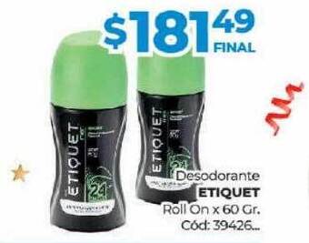 Diarco Desodorante etiquet roll on oferta
