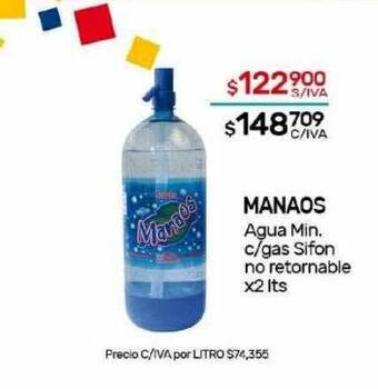 Nini Mayorista Manaos agua min. c gas sifon no retornable oferta