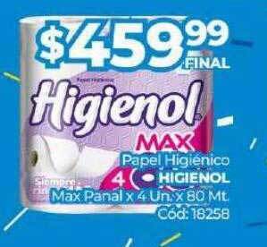 Diarco Papel higiénico higienol max panal oferta