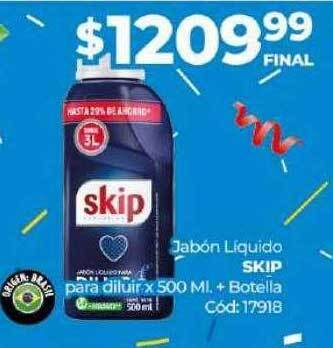 Diarco Jabón líquido skip para diluir oferta