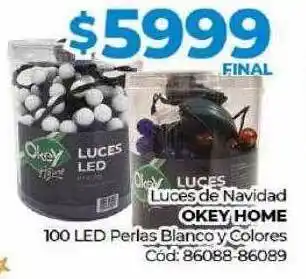 Diarco Luces de navidad okey home 100 led perlas blanco y colores oferta