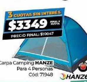 Diarco Carpa camping hanze para 4 personas oferta