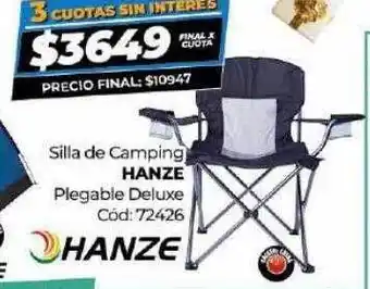 Silla de camping hanze plegable deluxe