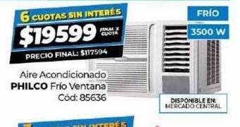 Diarco Aire acondicionado philco frio ventana oferta