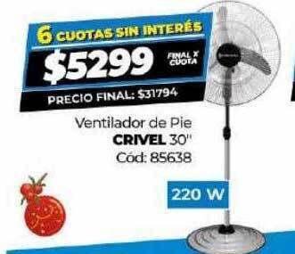 Diarco Ventilador de pie crivel 30 oferta
