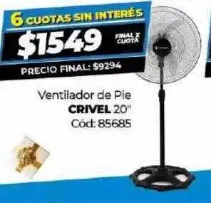 Diarco Ventilador de pie crivel 20 oferta