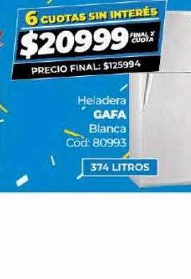 Diarco Heladera gafa blanca oferta