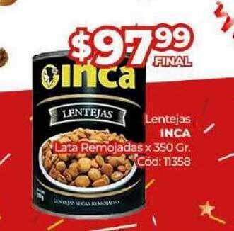 Diarco Lentejas inca lata remojadas oferta