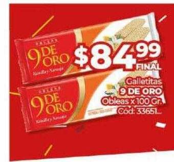 Diarco Galletitas 9 de oro obleas oferta
