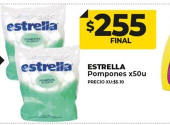 Supermayorista Vital Estrella Pompones x 50u oferta