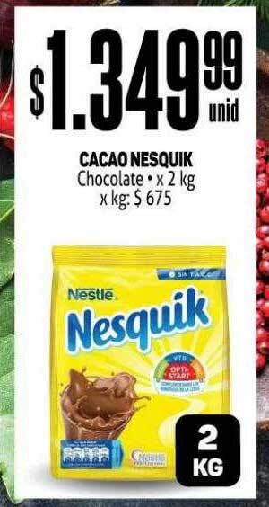 Makro Cacao nesquik chocolate oferta