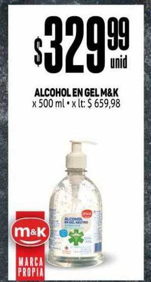 Makro Alcohol en gel m&k oferta