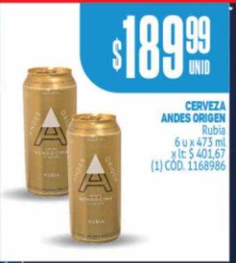 Makro Cerveza andes origen oferta