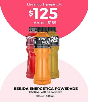 Supermercados Tadicor Bebida Energética Powerade oferta