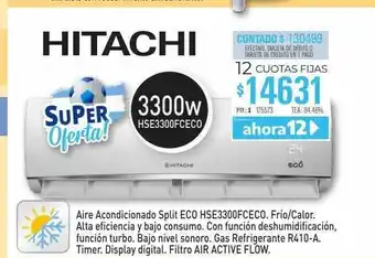 Red del Hogar Aire acondicionado split eco hse3300fceco frio calor hitachi oferta
