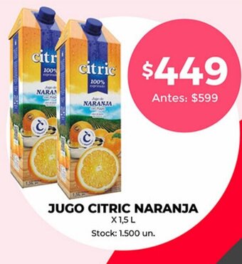 Supermercados Tadicor Jugo Citric Naranja oferta