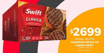 Supermercados Tadicor Hamburguesas De Carne Swift oferta