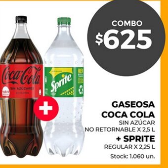 Supermercados Tadicor Gaseosa Coca Cola + Sprite oferta