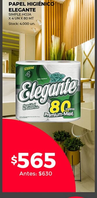 Supermercados Tadicor Papel Higiénico Elegante oferta