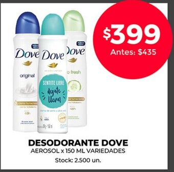 Supermercados Tadicor Desodorante Dove oferta