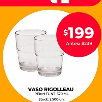 Supermercados Tadicor Vaso Rigolleau oferta