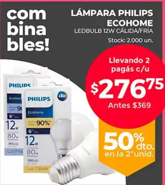 Supermercados Tadicor Lámpara Philips Ecohome oferta