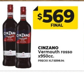 Supermayorista Vital Cinzano Vermouth Rosso x 950cc oferta