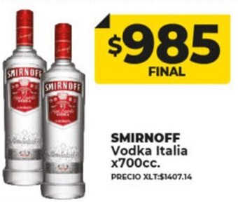 Supermayorista Vital Smirnoff Vodka Italia x 700cc oferta