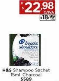 Hipermay H&s shampoo sachet charcoal oferta