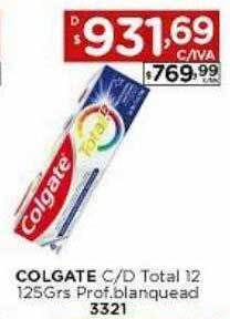 Hipermay Colgate c d total 12 prof blanquead oferta