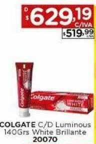 Hipermay Colgate c d luminous white brillante oferta