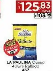 Hipermay La paulina queso rallado oferta