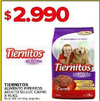 Carrefour Maxi Tiernitos alimento p-perros adulto sellec carne oferta