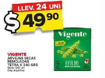 Carrefour Maxi Vigente arvejas secas remojadas tetra oferta