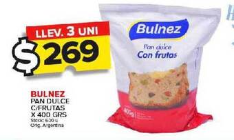 Carrefour Maxi Bulnez pan dulce c-frutas oferta