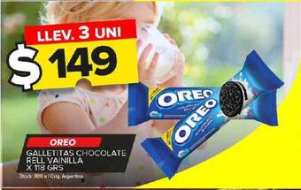 Carrefour Maxi Oreo galletitas chocolate rell vainilla oferta