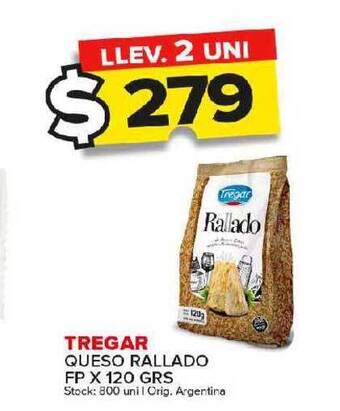 Carrefour Maxi Tregar queso rallado fp oferta